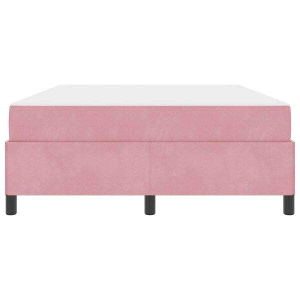 vidaXL Struttura del letto con materasso Rosa 160 x 200 cm Tessuto