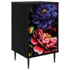 vidaXL Armadio da Notte KIEL Rovere Nero 36 x 33 x 61 cm