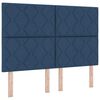 vidaXL Struttura del letto con testiera Blu 140 x 190 cm Tessuto