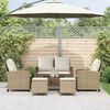 vidaXL Set Divano da Giardino 6 pz con Cuscini Beige in Polyrattan