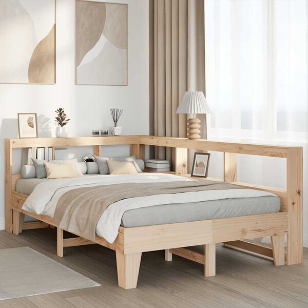 vidaXL Letto Libreria senza Materasso 120x200cm Legno Massello di Pino