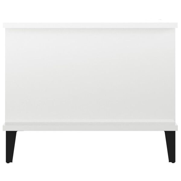 vidaXL Tavolino da Salotto Bianco Lucido 90x50x40 cm Legno Multistrato