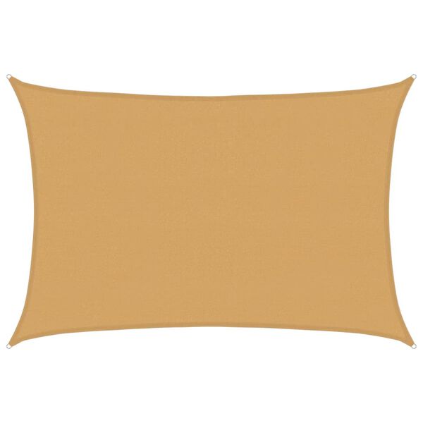 vidaXL Vela Parasole 160 g/m&sup2; Rettangolare Sabbia 4x5 m in HDPE