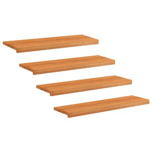 vidaXL Tappeti per scale 4 pz 90 x 25 x 2 cm Marrone Chiaro
