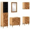 vidaXL Set di Armadi da Bagno con porta 5 pcs Legno di mango massello