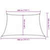 vidaXL Vela Parasole 160 g/m² Trapezio Grigio Chiaro 3/4x2 m in HDPE