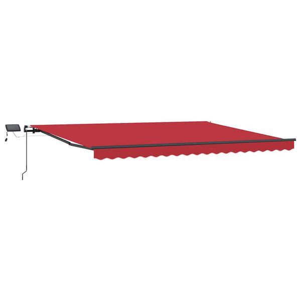 vidaXL Tenda Retrattile Rosso 400 &times;350 cm Tessuto