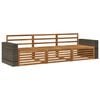 vidaXL Set di divani da esterno 3 pz Naturale Legno di Acacia Massello