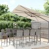 vidaXL Set Bar da Giardino 11 pz con Cuscini in Polyrattan Grigio