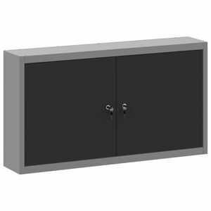 vidaXL Mobile per attrezzi con blocco Nero e Grigio 100 x 20 x 55 cm