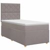 vidaXL Letto box spring con materasso Tortora 80 x 200 cm Tessuto