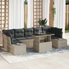 vidaXL Set di divani con cuscino 8 pcs Grigio chiaro polyrattan