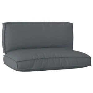 vidaXL Set di Cuscini per Pallet 2 pcs Antracite Tessuto Oxford