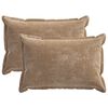 vidaXL Federa 2 pz HOUTEN Marrone 50 x 70 cm Tessuto Chenille