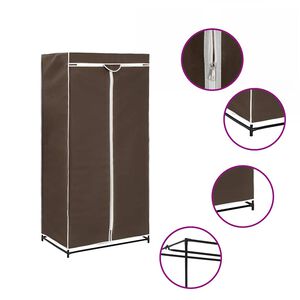 vidaXL Armadio Marrone 75x50x160 cm