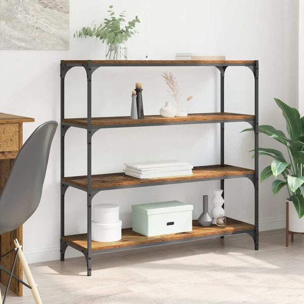 vidaXL Armadio per Libri Legno vecchio 100 x 33 x 100 cm