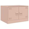 vidaXL Tavolino da Salotto Rosa 67x50x44 cm in Acciaio