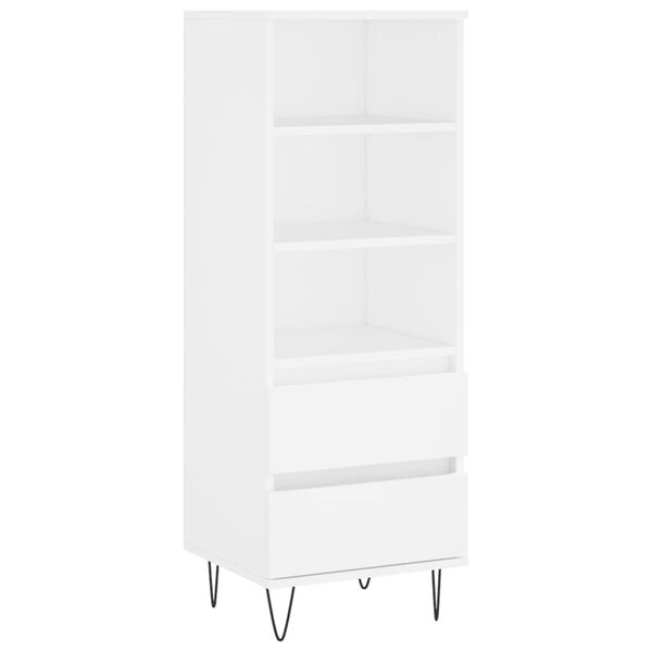vidaXL Credenza Bianco 40x36x110 cm in Legno Multistrato