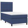 vidaXL Giroletto a Molle con Materasso Blu 100x200 cm in Tessuto