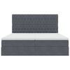 vidaXL Letto con Contenitore Grigio scuro 180 x 200 cm Velluto