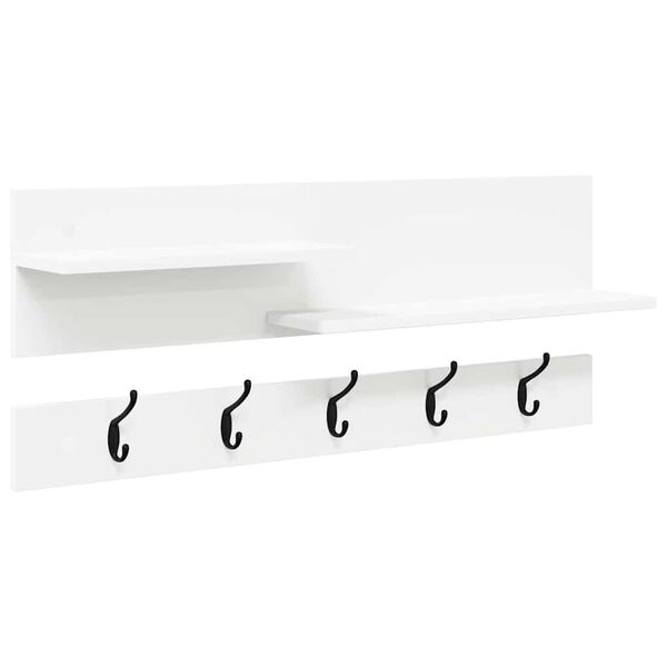 vidaXL Appendiabiti a muro Bianco 90 x 15 x 36 cm Legno multistrato
