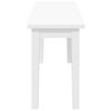 vidaXL Panca 110 cm Bianco in Legno Massello di Hevea