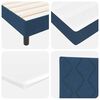 vidaXL Letto box spring con materasso Blu 140 x 190 cm Tessuto