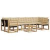 vidaXL Set di divani da esterno 8 pz Bianco e Beige
