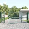 vidaXL Cancello da Giardino in Rete Verde 350x125 cm in Acciaio Zincato