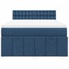 vidaXL Giroletto a Molle con Materasso Blu 140x190 cm in Tessuto