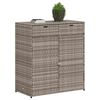 vidaXL Armadietto Portaoggetti Giardino Grigio 105x55x113cm Polyrattan