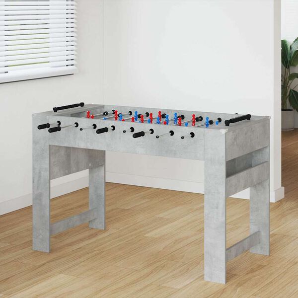 vidaXL Tavolo da Foosball Grigio Cemento 125 x 60,5 x 80 cm