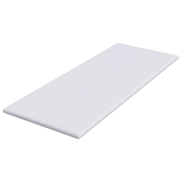 vidaXL Topper per materasso Bianco 80 x 200 cm Tessuto Jacquard