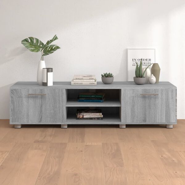 vidaXL Mobile TV Grigio Sonoma 140x40x35 cm in Legno Multistrato