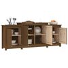 vidaXL Credenza Marrone ambra 164x37x68 cm in Legno Massello di Pino