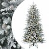 vidaXL Albero di Natale Artificiale con Rami Pieghevoli 120 cm 150 LED