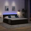 vidaXL Letto con luci a strisce a LED Nero 200 x 200 cm Velluto
