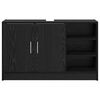 vidaXL Mobile da Bagno Rovere Nero 90 x 29 x 55 cm Legno multistrato