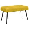 vidaXL Panchina con bottoni imbottiti Giallo 80 x 40 x 46 cm Velluto