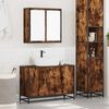 vidaXL Set Mobili da Bagno 2 pz Rovere Fumo in Legno Multistrato