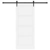 vidaXL Porta scorrevole ORKDAL Bianco e Nero 83 x 202 cm Pino massello