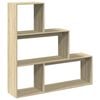 vidaXL Libreria Divisorio 3 Ripiani Sonoma 123x29x123 cm in Truciolato