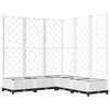 vidaXL Fioriera da Giardino con Graticcio Bianco 120x120x121,5 cm PP