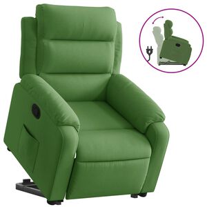 vidaXL Poltrona Alzapersona Reclinabile Verde Chiaro in Velluto