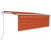 vidaXL Tenda da Sole Retrattile Automatica 4,5x3m Arancione e Marrone