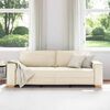 vidaXL Divano 3-Persone Beige 220 cm Tessuto misto lino