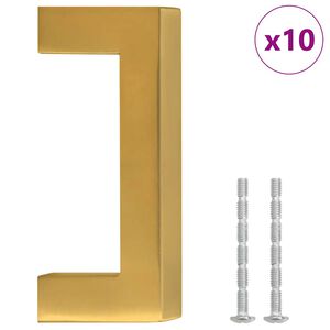 vidaXL Maniglie per Mobili 10pz Oro 64mm in Acciaio Inox