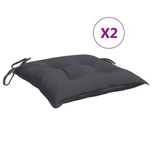 vidaXL Cuscini per Sedia 2 pz Antracite 40x40x7 cm in Tessuto Oxford