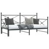 vidaXL Divano Letto Estraibile senza Materasso Nero 107x203 cm Acciaio