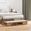 vidaXL Cassetti per letto Legno vecchio 120 x 36,5 x 16,5 cm